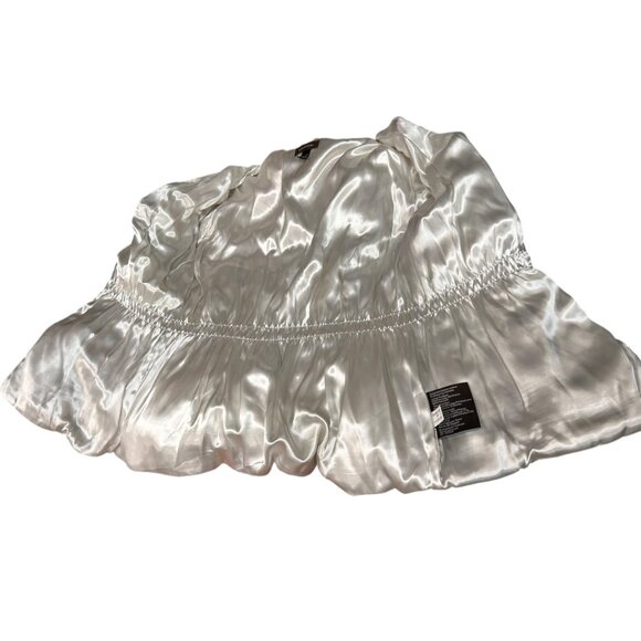 Danier White Leather Women's Jacket with Goose Down Filling – Size 2X - Picture 8 of 8